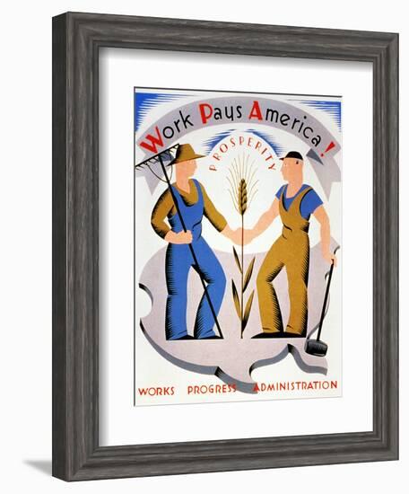 New Deal: Wpa Poster-Vera Bock-Framed Giclee Print