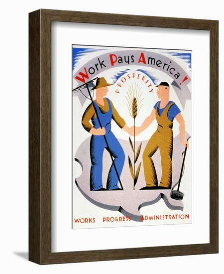 New Deal: Wpa Poster-Vera Bock-Framed Giclee Print