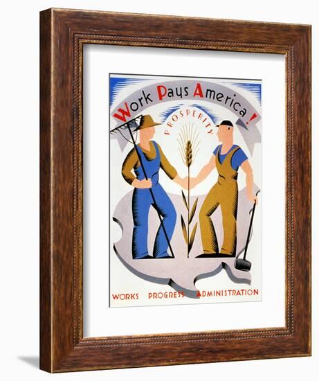 New Deal: Wpa Poster-Vera Bock-Framed Giclee Print