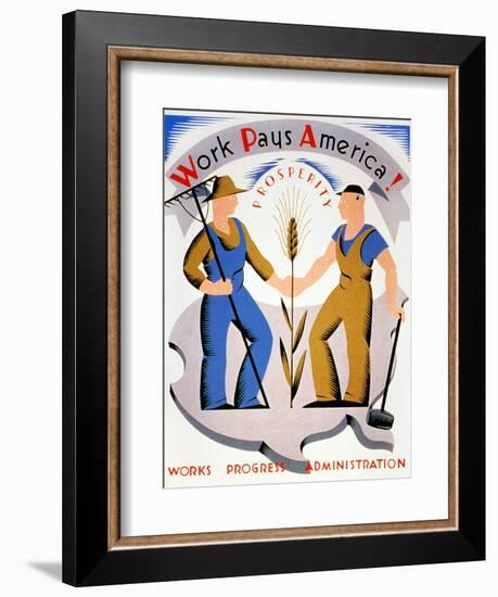 New Deal: Wpa Poster-Vera Bock-Framed Giclee Print