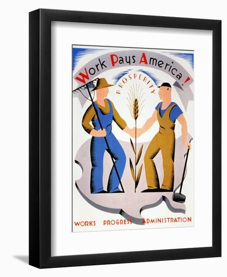 New Deal: Wpa Poster-Vera Bock-Framed Giclee Print