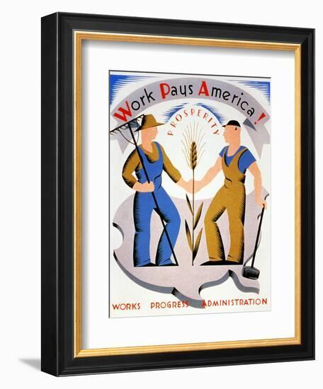 New Deal: Wpa Poster-Vera Bock-Framed Giclee Print