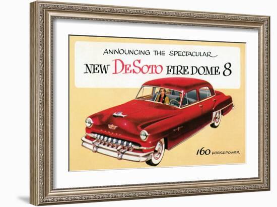 New DeSoto Firedome 8-null-Framed Art Print