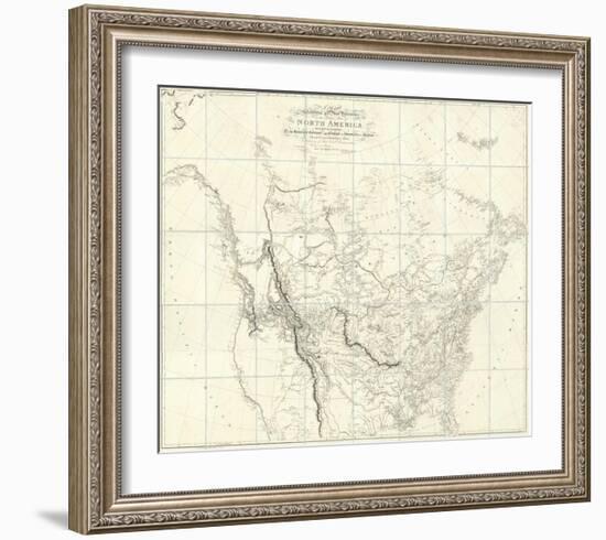 New Discoveries in the Interior Parts of North America, c.1814-Aaron Arrowsmith-Framed Art Print