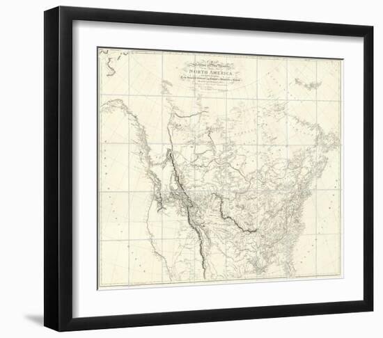 New Discoveries in the Interior Parts of North America, c.1814-Aaron Arrowsmith-Framed Art Print