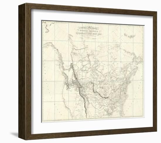 New Discoveries in the Interior Parts of North America, c.1814-Aaron Arrowsmith-Framed Art Print