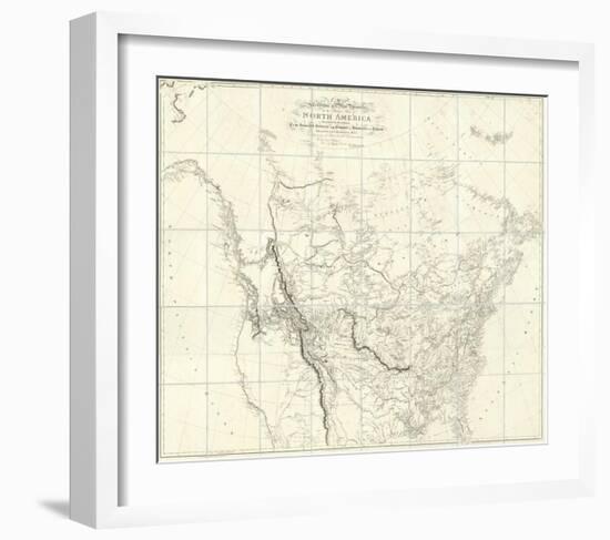 New Discoveries in the Interior Parts of North America, c.1814-Aaron Arrowsmith-Framed Art Print