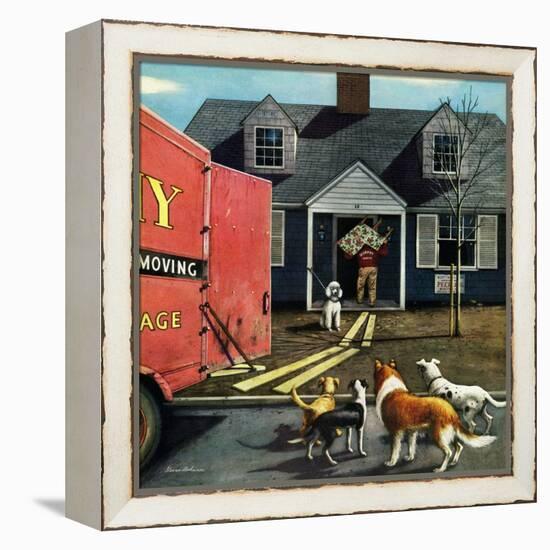 "New Dog in Town", March 21, 1953-Stevan Dohanos-Framed Premier Image Canvas