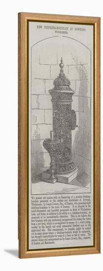 New Drinking-Fountain at Bowness, Windermere-null-Framed Premier Image Canvas