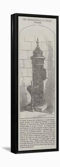 New Drinking-Fountain at Bowness, Windermere-null-Framed Premier Image Canvas