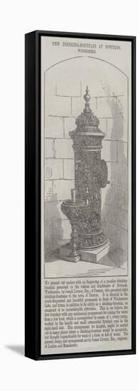New Drinking-Fountain at Bowness, Windermere-null-Framed Premier Image Canvas