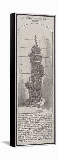 New Drinking-Fountain at Bowness, Windermere-null-Framed Premier Image Canvas