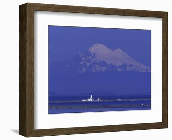 New Dungeness Lighthouse on Dungeness Bay, Washington, USA-Jamie & Judy Wild-Framed Photographic Print