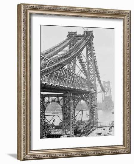 New East River Bridge (Williamsburg Bridge) from Brooklyn, New York, N.Y.-null-Framed Photo