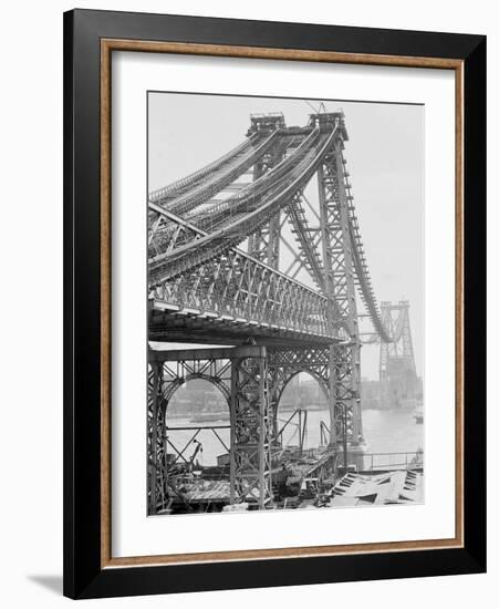 New East River Bridge (Williamsburg Bridge) from Brooklyn, New York, N.Y.-null-Framed Photo