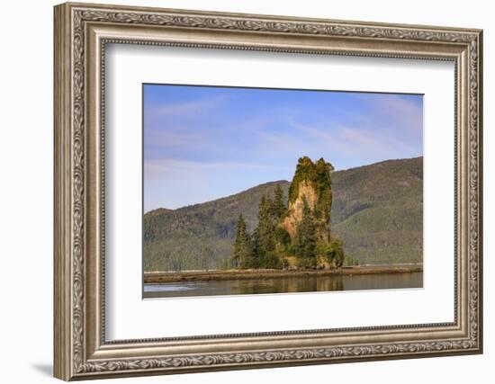 New Eddystone Rock, late afternoon summer sun, Behm Canal, Misty Fjords National Monument, Ketchika-Eleanor Scriven-Framed Photographic Print