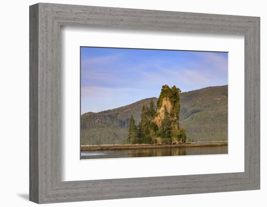 New Eddystone Rock, late afternoon summer sun, Behm Canal, Misty Fjords National Monument, Ketchika-Eleanor Scriven-Framed Photographic Print