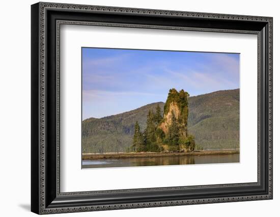 New Eddystone Rock, late afternoon summer sun, Behm Canal, Misty Fjords National Monument, Ketchika-Eleanor Scriven-Framed Photographic Print