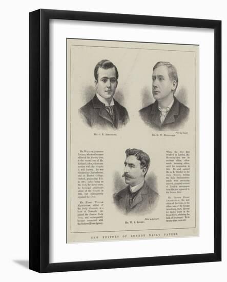 New Editors of London Daily Papers-null-Framed Giclee Print