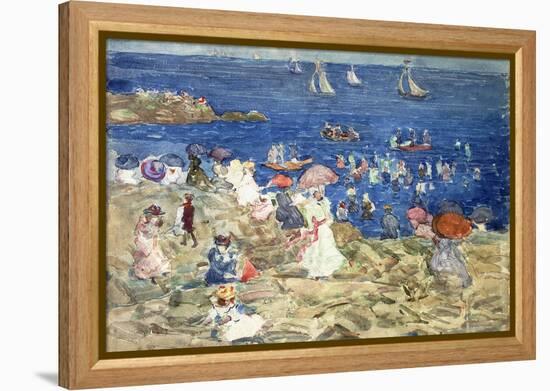 New England Beach Scene, C.1896-97-Maurice Brazil Prendergast-Framed Premier Image Canvas