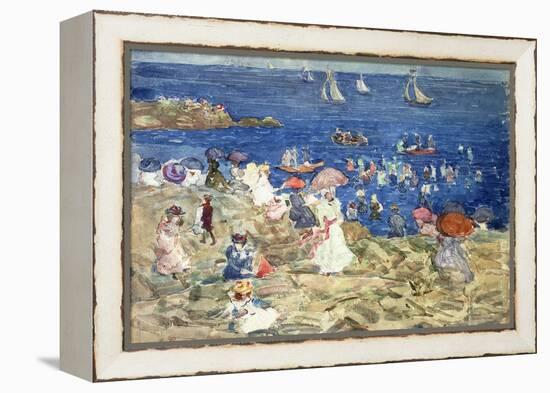 New England Beach Scene, C.1896-97-Maurice Brazil Prendergast-Framed Premier Image Canvas