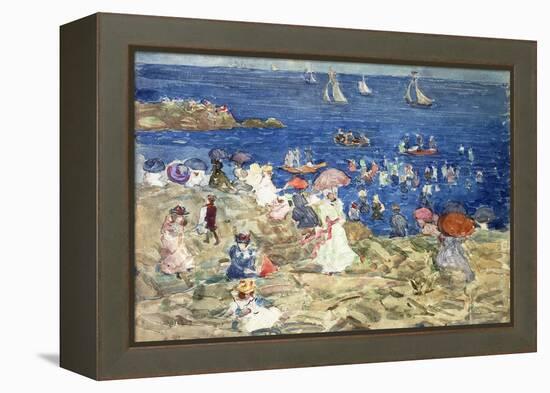 New England Beach Scene, C.1896-97-Maurice Brazil Prendergast-Framed Premier Image Canvas