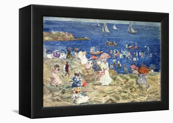 New England Beach Scene, C.1896-97-Maurice Brazil Prendergast-Framed Premier Image Canvas