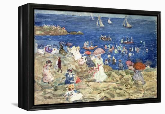 New England Beach Scene, C.1896-97-Maurice Brazil Prendergast-Framed Premier Image Canvas