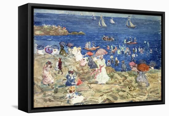 New England Beach Scene, C.1896-97-Maurice Brazil Prendergast-Framed Premier Image Canvas