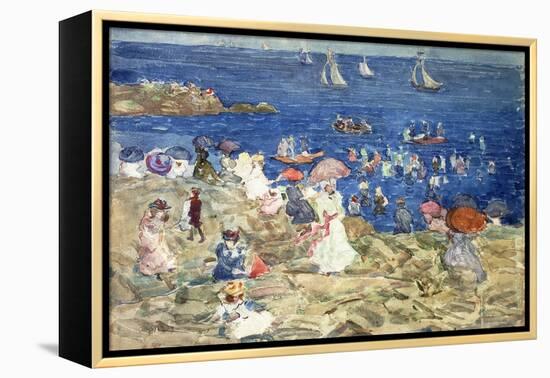 New England Beach Scene, C.1896-97-Maurice Brazil Prendergast-Framed Premier Image Canvas