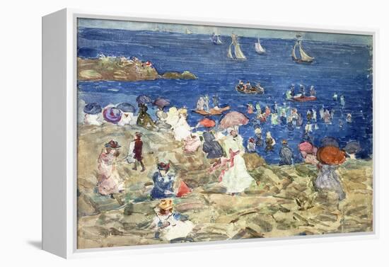 New England Beach Scene, C.1896-97-Maurice Brazil Prendergast-Framed Premier Image Canvas