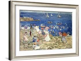 New England Beach Scene, C.1896-97-Maurice Brazil Prendergast-Framed Giclee Print