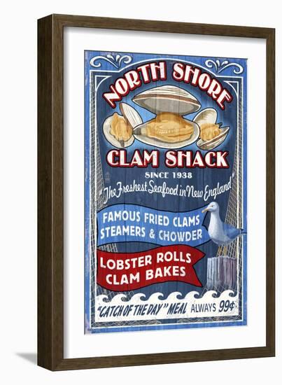 New England - Clam Shack-Lantern Press-Framed Art Print