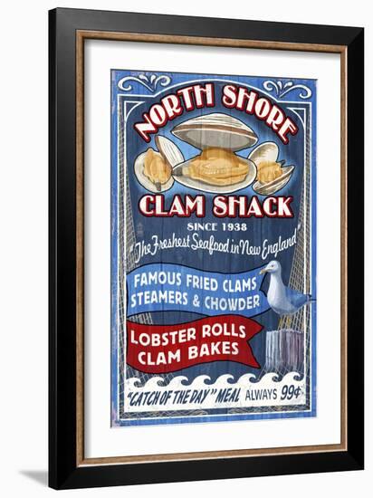 New England - Clam Shack-Lantern Press-Framed Art Print
