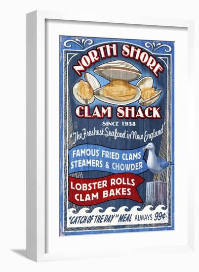 New England - Clam Shack-Lantern Press-Framed Art Print