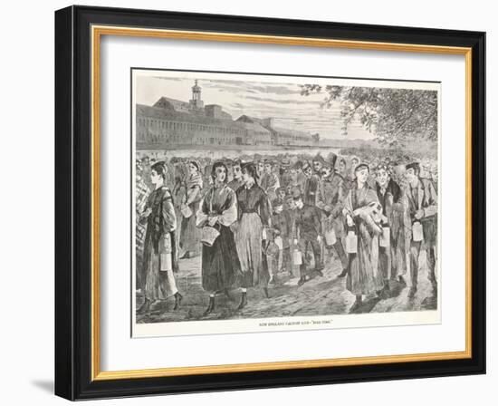 New England Factory Workers Leaving Their Workplace at Bell-Time-Winslow Homer-Framed Art Print