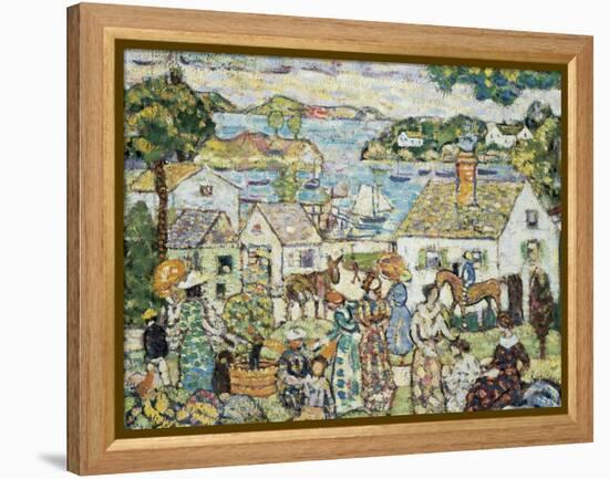 New England Harbour, c.1919-23-Maurice Brazil Prendergast-Framed Premier Image Canvas