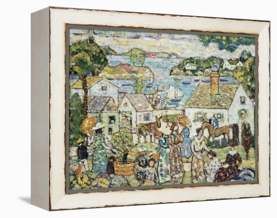 New England Harbour, c.1919-23-Maurice Brazil Prendergast-Framed Premier Image Canvas