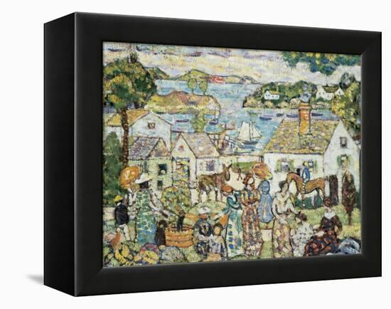 New England Harbour, c.1919-23-Maurice Brazil Prendergast-Framed Premier Image Canvas