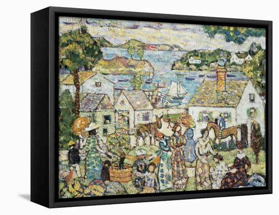 New England Harbour, c.1919-23-Maurice Brazil Prendergast-Framed Premier Image Canvas