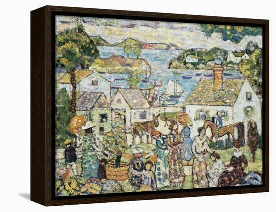 New England Harbour, c.1919-23-Maurice Brazil Prendergast-Framed Premier Image Canvas