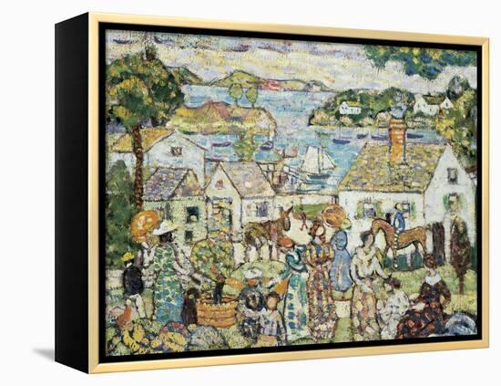 New England Harbour, c.1919-23-Maurice Brazil Prendergast-Framed Premier Image Canvas