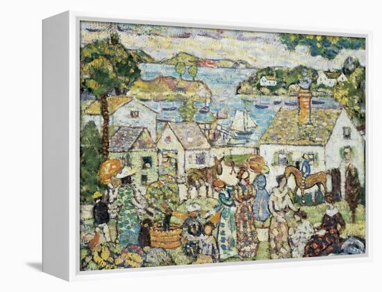 New England Harbour, c.1919-23-Maurice Brazil Prendergast-Framed Premier Image Canvas