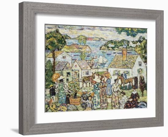 New England Harbour, c.1919-23-Maurice Brazil Prendergast-Framed Giclee Print