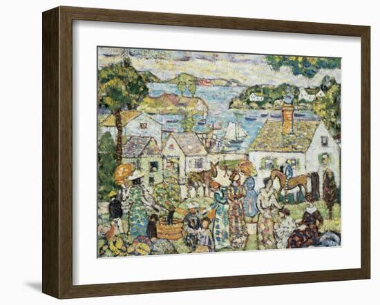 New England Harbour, c.1919-23-Maurice Brazil Prendergast-Framed Giclee Print