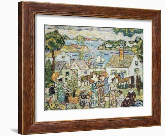 New England Harbour, c.1919-23-Maurice Brazil Prendergast-Framed Giclee Print