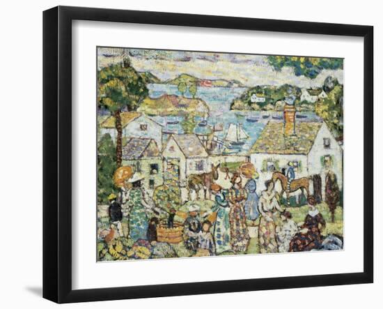 New England Harbour, c.1919-23-Maurice Brazil Prendergast-Framed Giclee Print