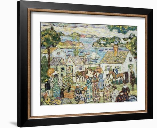 New England Harbour, c.1919-23-Maurice Brazil Prendergast-Framed Giclee Print