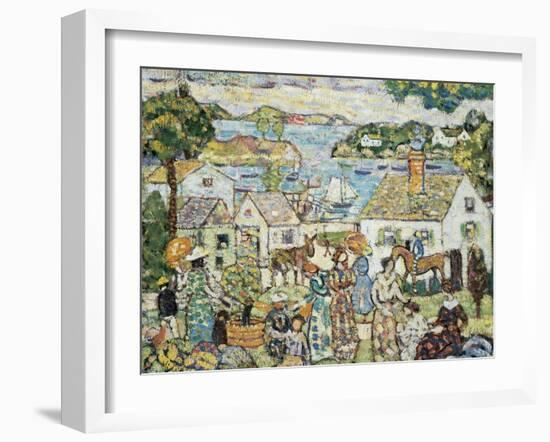 New England Harbour, c.1919-23-Maurice Brazil Prendergast-Framed Giclee Print