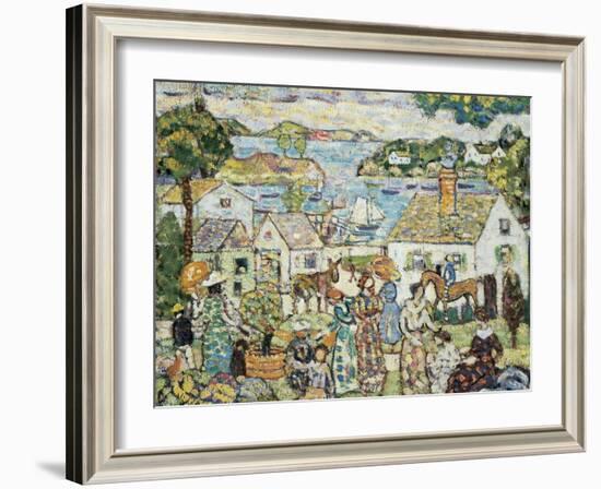 New England Harbour, c.1919-23-Maurice Brazil Prendergast-Framed Giclee Print